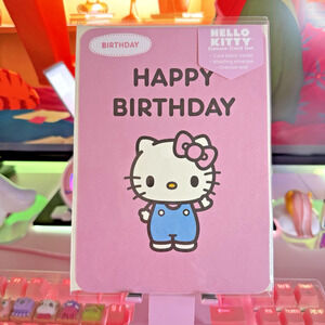 Hello Kitty Happy Birthday Card Set Matching Envelope Oversize Seal 2023 Sanrio
